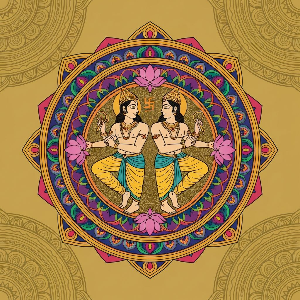 Mithuna (मिथुन) rashi symbol