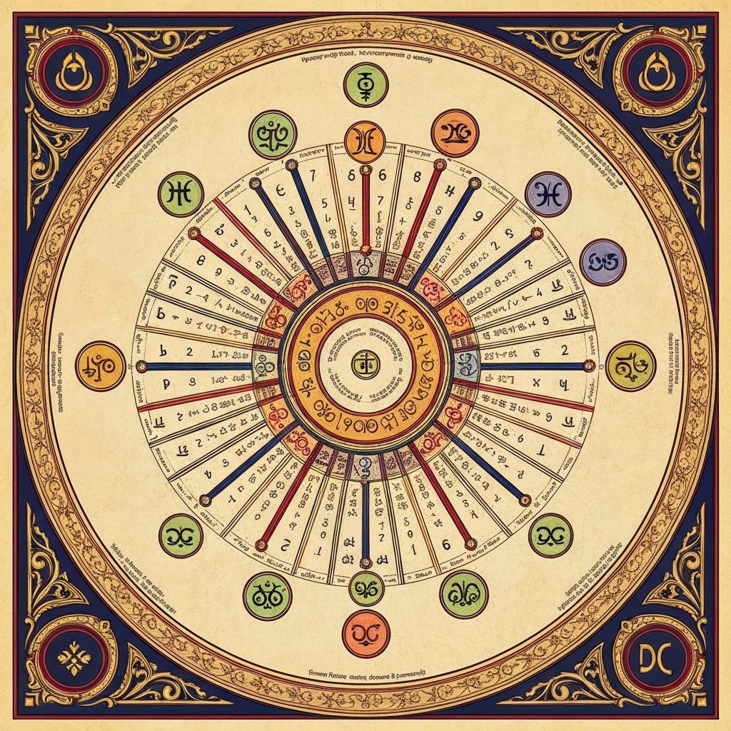 Vedic numerology symbols and sacred numbers with Sanskrit text